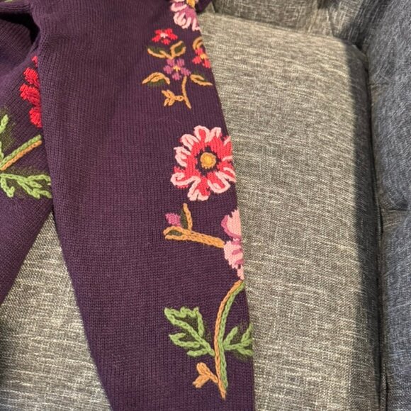 Vintage Coldwater Creek Cardigan Sweater 1X Embroidered Cottagecore Never Worn - Picture 9 of 11